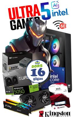 PC INTEL ULTRA 5 225F 16GB DDR5 RGB 1TB H810MB RTX5050